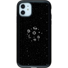 Coque iPhone 11 - Hybrid Armor noir Space Doodle