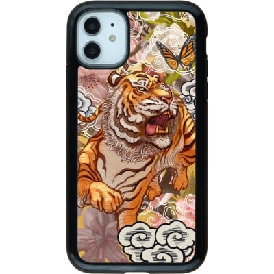 Coque iPhone 11 - Hybrid Armor noir Spring 23 japanese tiger