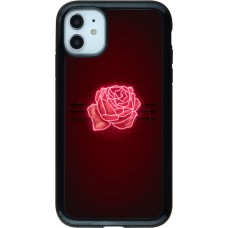 Coque iPhone 11 - Hybrid Armor noir Spring 23 neon rose