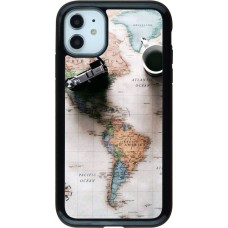 Coque iPhone 11 - Hybrid Armor noir Travel 01