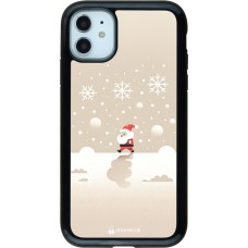 Coque iPhone 11 - Hybrid Armor noir Noël 2023 Minimalist Santa