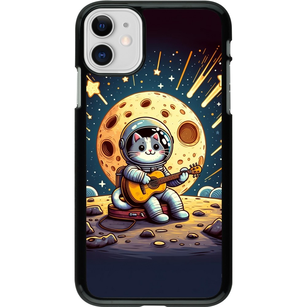 Coque iPhone 11 - AstroCat RockLune