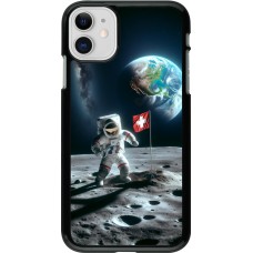 Coque iPhone 11 - Astro Suisse sur lune