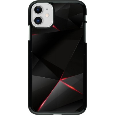 Coque iPhone 11 - Black Red Lines