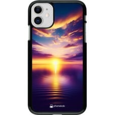 Coque iPhone 11 - Coucher soleil jaune violet