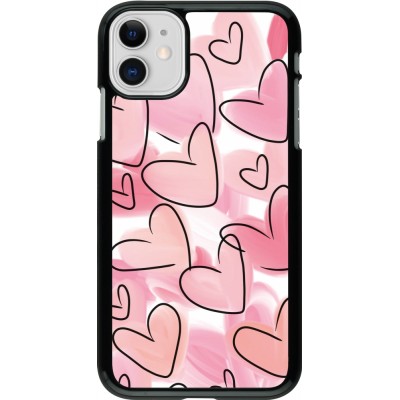 Coque iPhone 11 - Easter 2023 pink hearts