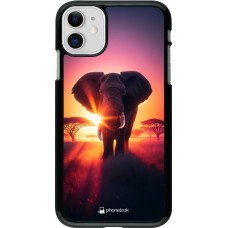 Coque iPhone 11 - Elephant Sunrise Beauty