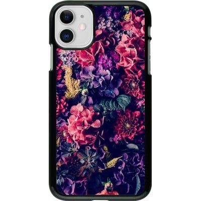 Coque iPhone 11 - Flowers Dark