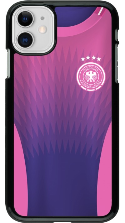 Coque iPhone 11 - Maillot de football Allemagne Extérieur personnalisable