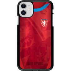 Coque iPhone 11 - Maillot de football République Tchèque personnalisable