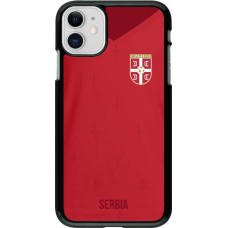 Coque iPhone 11 - Maillot de football Serbie 2022 personnalisable