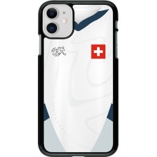 Coque iPhone 11 - Maillot de football Suisse Extérieur personnalisable