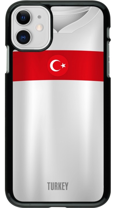 Coque iPhone 11 - Maillot de football Turquie personnalisable