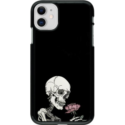 Coque iPhone 11 - Halloween 2023 rose and skeleton