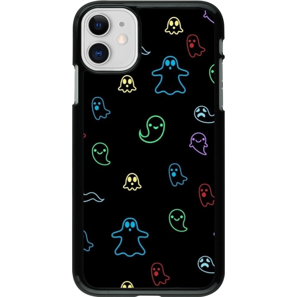 Coque iPhone 11 - Halloween 2024 colorful ghosts