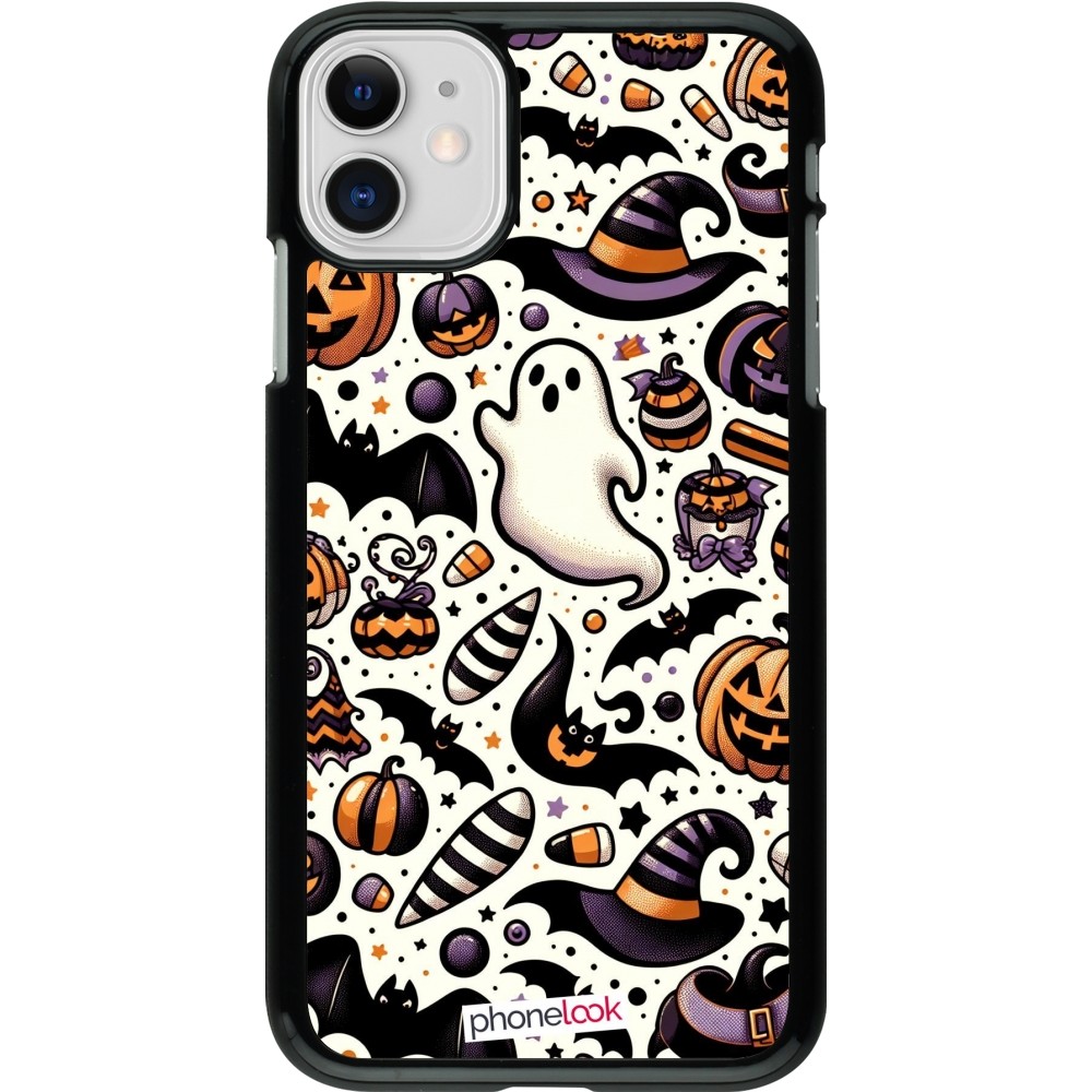 Coque iPhone 11 - Halloween 2024 Cute Pattern