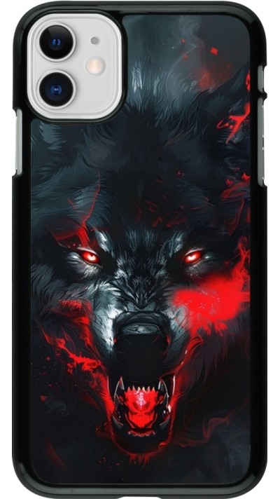 Coque iPhone 11 - Halloween 2024 mad werewolf