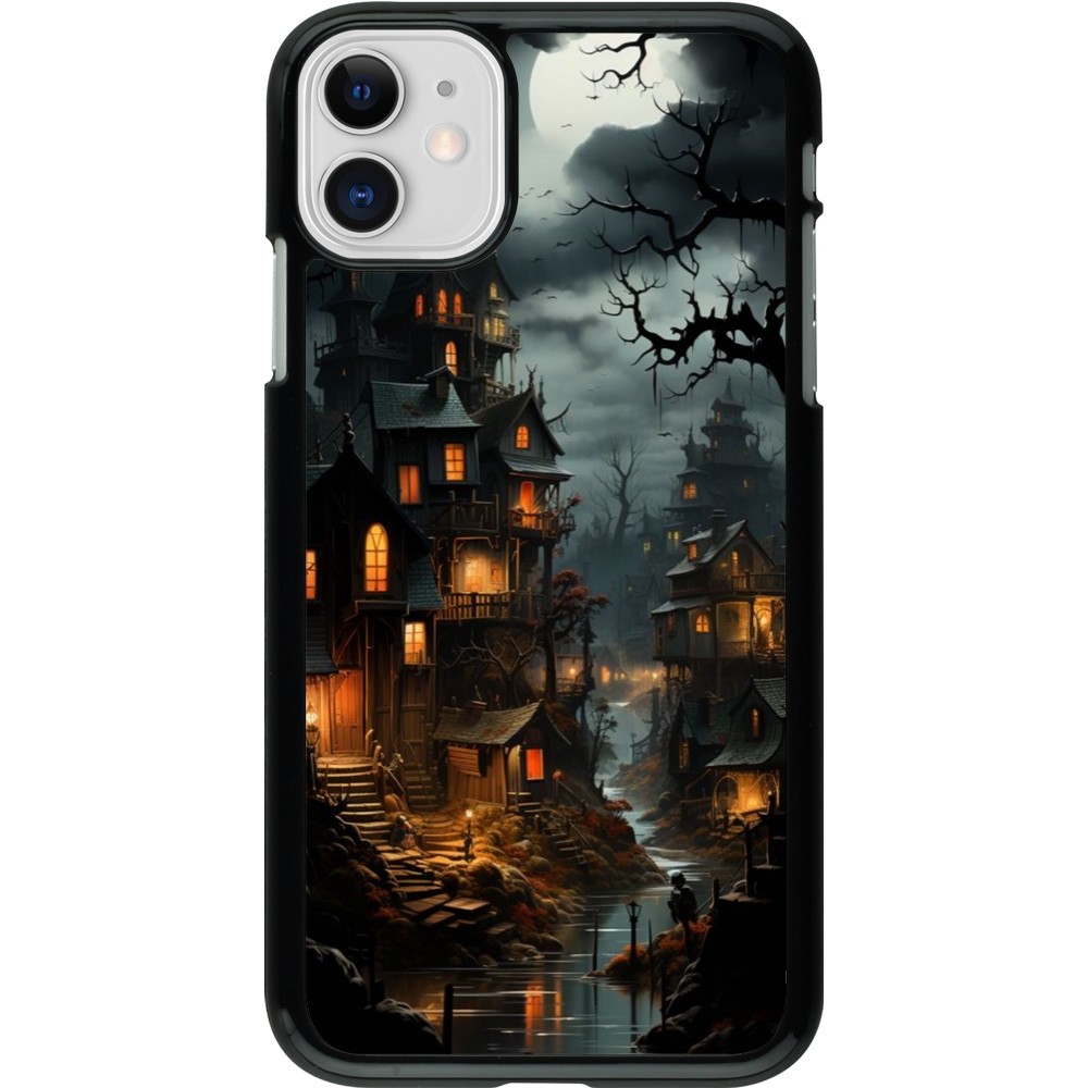 iPhone 11 Case Hülle - Halloween 2024 scary town