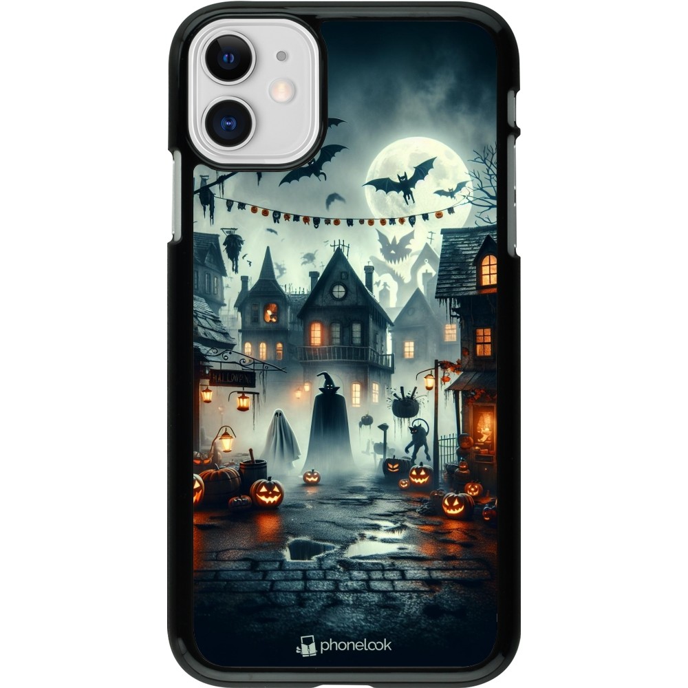 iPhone 11 Case Hülle - Halloween Spukstadt