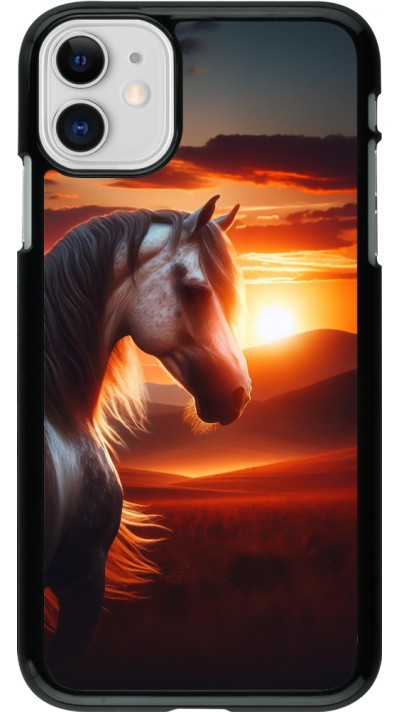 iPhone 11 Case Hülle - Majestätischer Sonnenuntergang Pferd