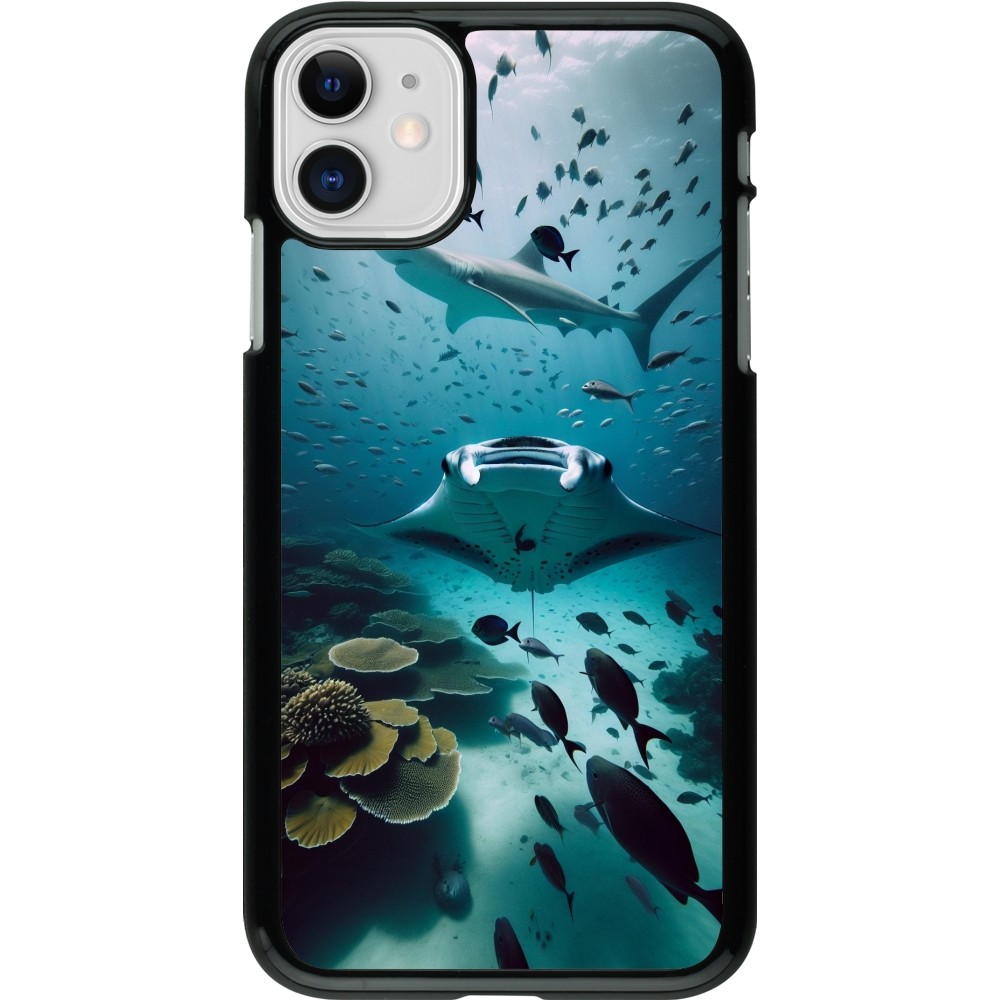 Coque iPhone 11 - Manta Lagon Nettoyage