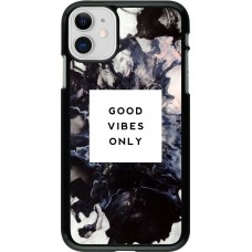 Coque iPhone 11 - Marble Good Vibes Only