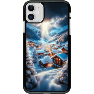 Coque iPhone 11 - Mont Neige Lumière