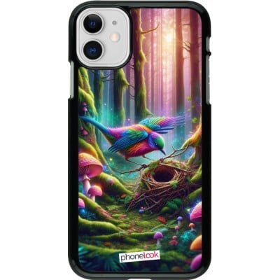 Coque iPhone 11 - Oiseau Nid Forêt