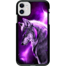 Coque iPhone 11 - Purple Sky Wolf