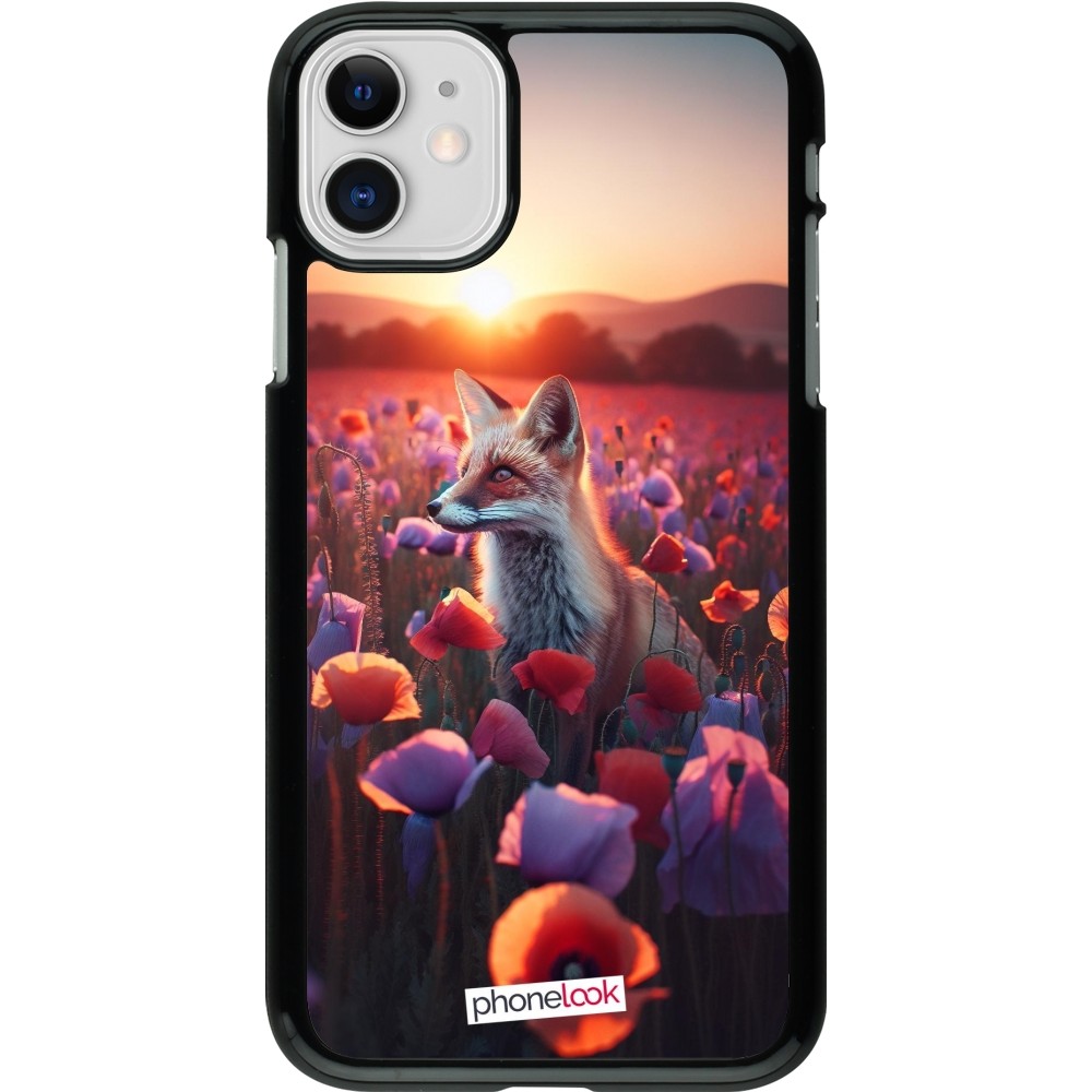 Coque iPhone 11 - Renard pourpre au crépuscule