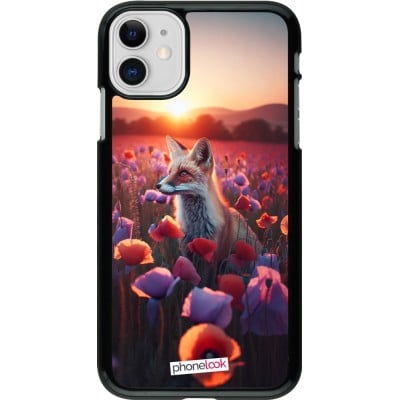 Coque iPhone 11 - Renard pourpre au crépuscule