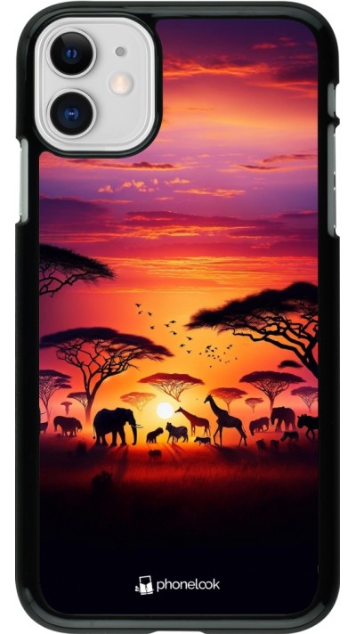 Coque iPhone 11 - Safari sunset wildlife