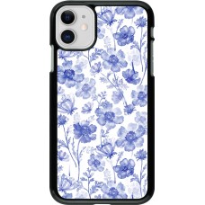 Coque iPhone 11 - Spring 23 watercolor blue flowers