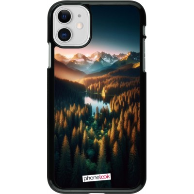 Coque iPhone 11 - Sunset Forest Lake