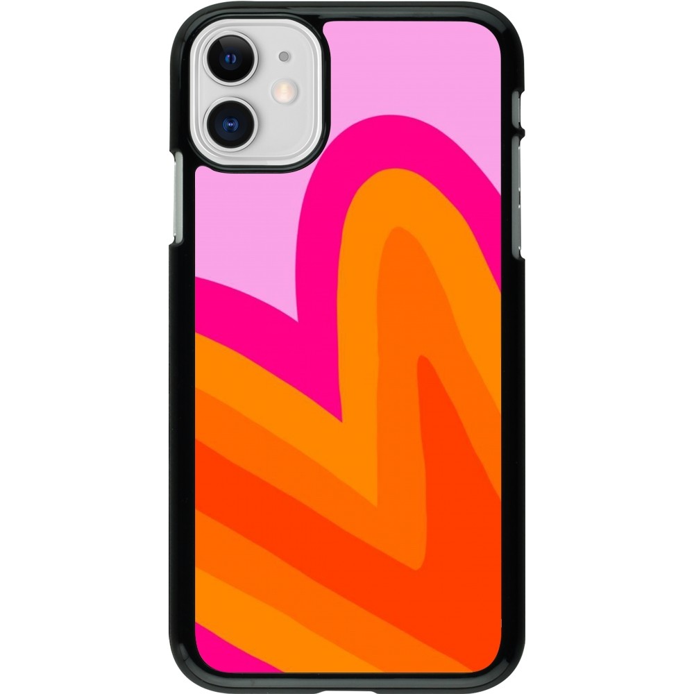 Coque iPhone 11 - Valentine 2024 heart gradient