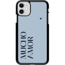 Coque iPhone 11 - Valentine 2024 mucho amor azul