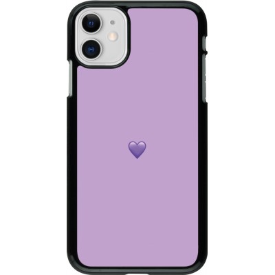 Coque iPhone 11 - Valentine 2023 purpule single heart