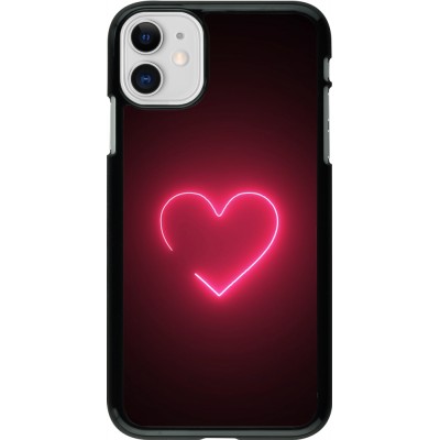 Coque iPhone 11 - Valentine 2023 single neon heart