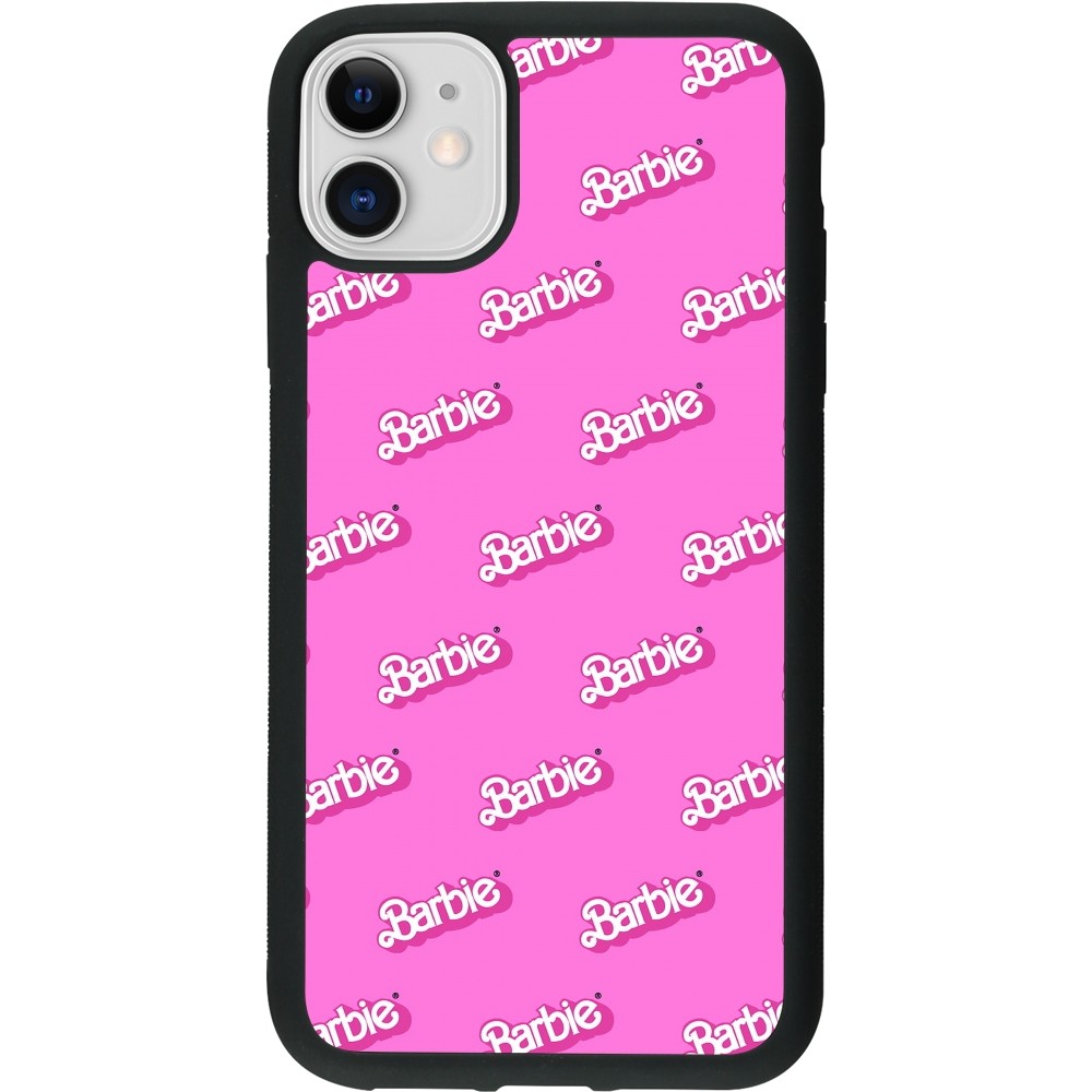 Coque iPhone 11 - Silicone rigide noir Barbie Pattern