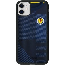 Coque iPhone 11 - Silicone rigide noir Maillot de football Ecosse personnalisable