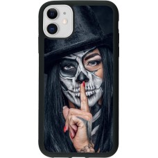 Coque iPhone 11 - Silicone rigide noir Halloween 18 19