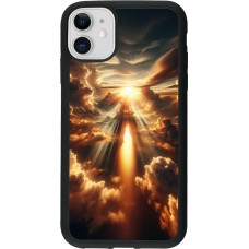 Coque iPhone 11 - Silicone rigide noir Lueur Céleste Zenith