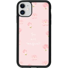 Coque iPhone 11 - Silicone rigide noir Mom 2023 your are magical