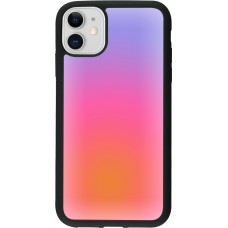 iPhone 11 Case Hülle - Silikon schwarz Orange Pink Blue Gradient