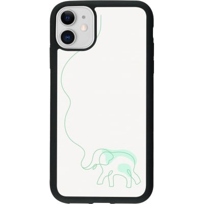 Coque iPhone 11 - Silicone rigide noir Spring 23 baby elephant