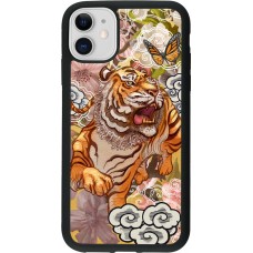 Coque iPhone 11 - Silicone rigide noir Spring 23 japanese tiger