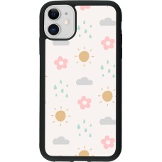 Coque iPhone 11 - Silicone rigide noir Spring 23 weather