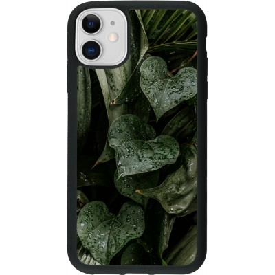 Coque iPhone 11 - Silicone rigide noir Spring 23 fresh plants