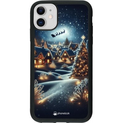 Coque iPhone 11 - Silicone rigide noir Noël 2023 Christmas is Coming