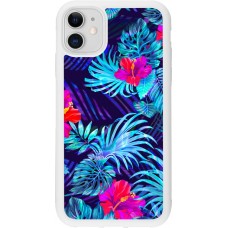 Coque iPhone 11 - Silicone rigide blanc Blue Forest